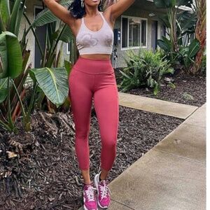 RBX Active High Waisted Squat Proof Ankle Length Leggings for Women XL Rust